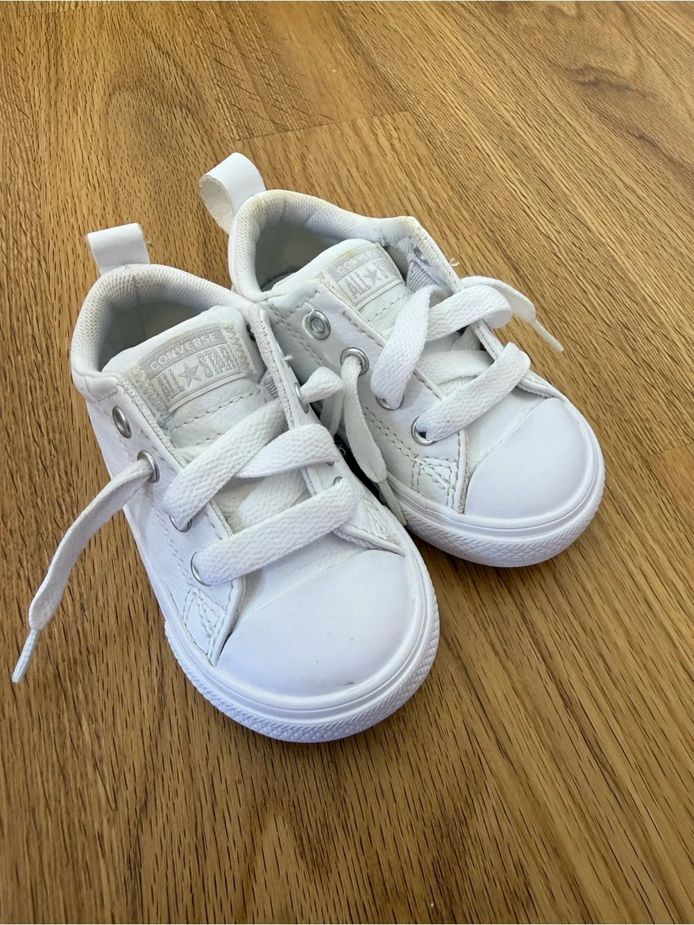 Converse Kids White Low-Top Canvas Sneakers